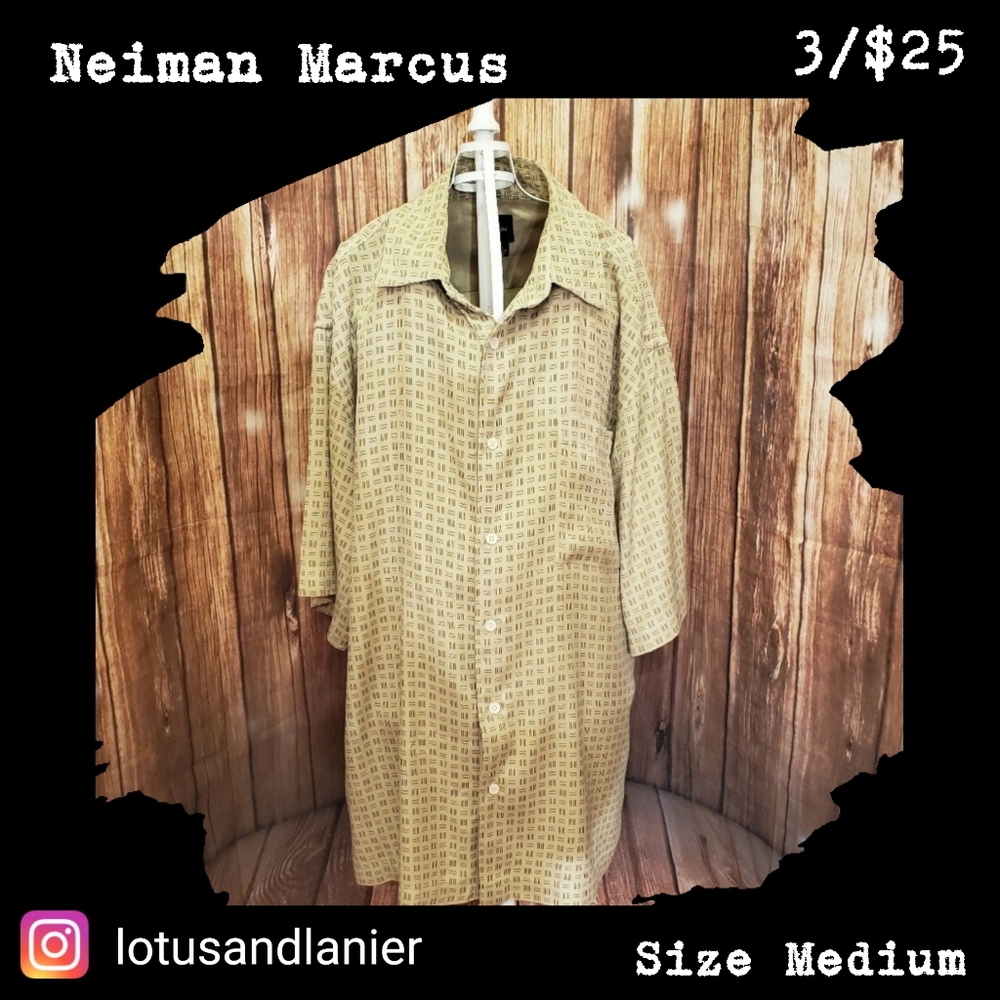 Neiman Marcus Men's Silk Shirt Sz Medium 3/$25